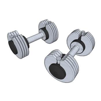 训练哑铃健身器材体育SU模型 SU模型下载