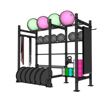 健身器材收纳架体育SU模型 SU模型下载