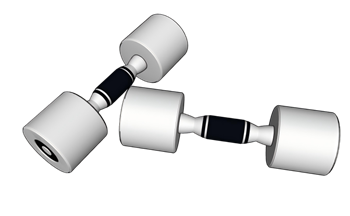 [体育]哑铃健身器材 草图大师模型