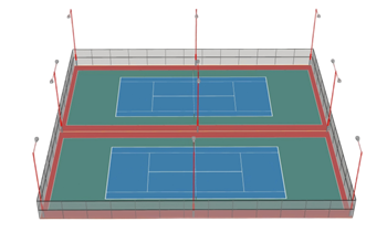 [体育]网球场 SU模型素材网站