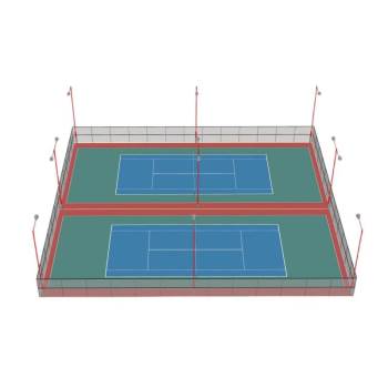 网球场体育SU模型 SU模型下载