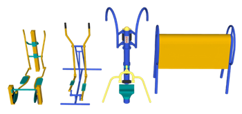 [体育]老年户外健身器材 su模型素材