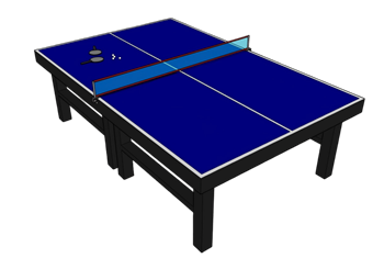 [体育]乒乓球桌 草图大师模型库下载