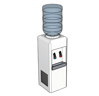 [家电]标准立式饮水机 免费SU模型