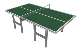 [体育]乒乓球桌 su模型素材库