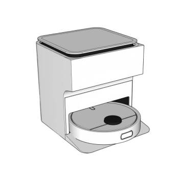 扫地机器人与自动集尘基站家电SU模型 SU模型下载