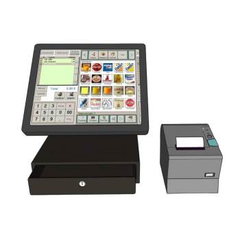 触摸屏收银机和小票机家电SU模型 SU模型下载