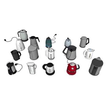 电热水壶开水壶家电SU模型 SU模型下载