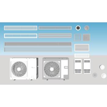 空调外机和空调出风口家电SU模型 SU模型下载