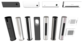 [家电]立式和壁挂式空调集合 SU模型网