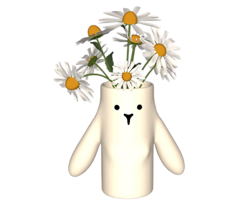 [装饰]陶瓷装饰花瓶小菊花 SU下载