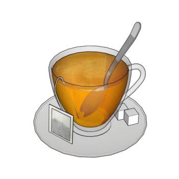 咖啡杯茶子装饰SU模型 SU模型下载