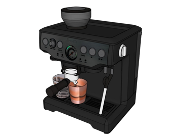 [家电]意式浓缩咖啡机 草图大师模型库