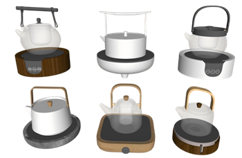 [家电]电茶壶煮茶器 草图大师模型库