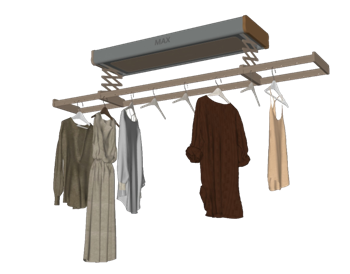 [家电]升降电动晾衣架带衣服 免费SU模型