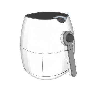 空气炸锅家电SU模型 SU模型下载