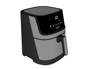 [家电]DAIKO品牌的空气炸锅 库免费 SketchUp模型截图 3D设计素材预览