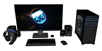 [家电]电竞电脑主机和音箱键盘 草图大师免费模型