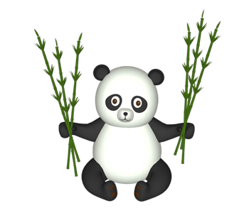 [动物]拿竹子的熊猫 SU模型免费素材