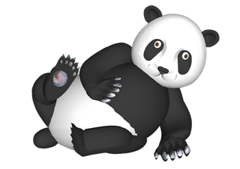 [动物]侧躺的熊猫 免费SU模型