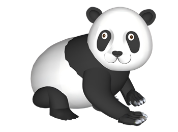 [动物]卡通可爱的熊猫 SU素材库