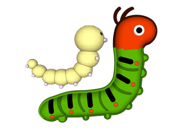 [动物]卡通毛毛虫 草图大师免费模型