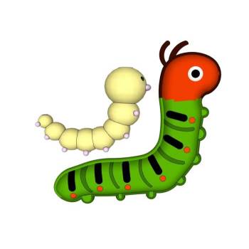 卡通毛毛虫动物SU模型 SU模型下载