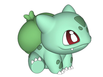 [动物]卡通宠物精妙蛙种子 su模型素材免费 SU模型免费下载 - 草图大师模型库