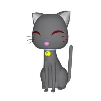 卡通风格的灰色小猫动物SU模型 SU模型下载