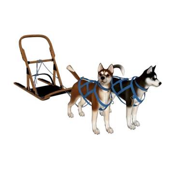 哈士奇狗拉雪橇动物SU模型 SU模型下载