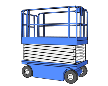 [机械]剪叉式高空作业平台 sketchup模型下载