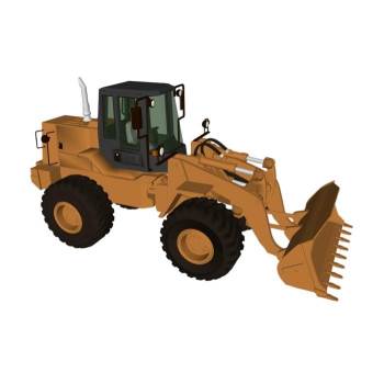 轮式装载机铲车机械SU模型 SU模型下载