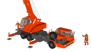 [机械]汽车起重机 SU模型免费下载