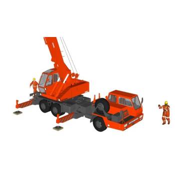 汽车起重机机械SU模型 SU模型下载