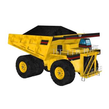 矿用自卸卡车翻斗车机械SU模型 SU模型下载