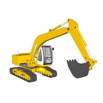 履带式液压挖掘机机械SU模型 SU模型下载