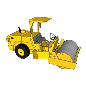 工程压路机机械SU模型 SU模型下载