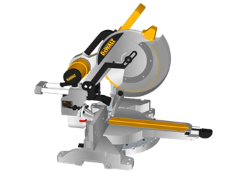 [机械]复合斜切锯切割机 库 SketchUp模型截图 3D设计素材预览