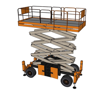 [机械]剪叉式高空作业平台 SU模型免费素材