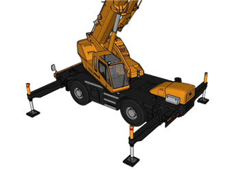 [机械]轮式起重机 SU免费素材库