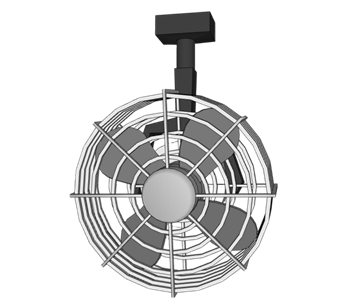 [机械]工业吊扇 草图大师SU模型