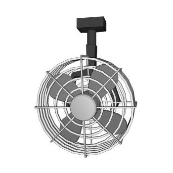 工业吊扇机械SU模型 SU模型下载