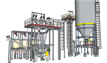 [机械]工业生产搅拌站 sketchup模型下载