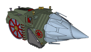 [机械]挖掘钻探车 SU模型库免费