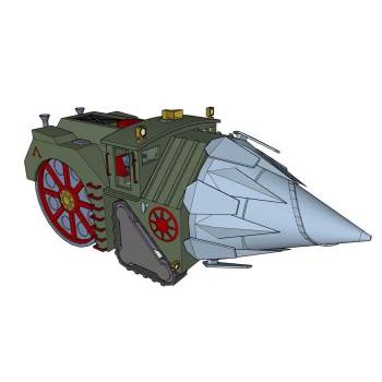 挖掘钻探车机械SU模型 - SU模型免费下载_sketchup模型