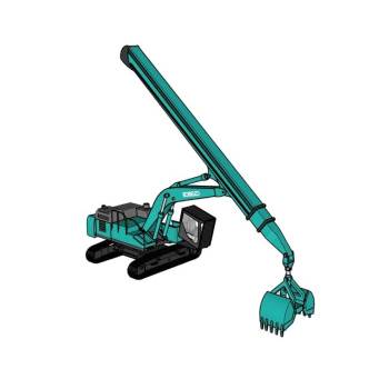 抓斗挖掘机机械SU模型 SU模型下载