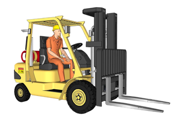 [机械]平衡重式叉车 SU模型分享