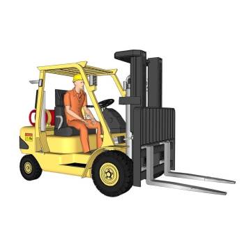 平衡重式叉车机械SU模型 SU模型下载