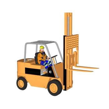 AGV合力叉车机械SU模型 SU模型下载