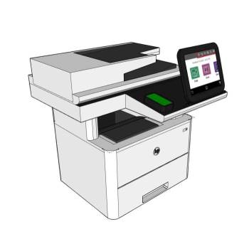 惠普彩色激光多功能一体机打印机办公SU模型 SU模型下载